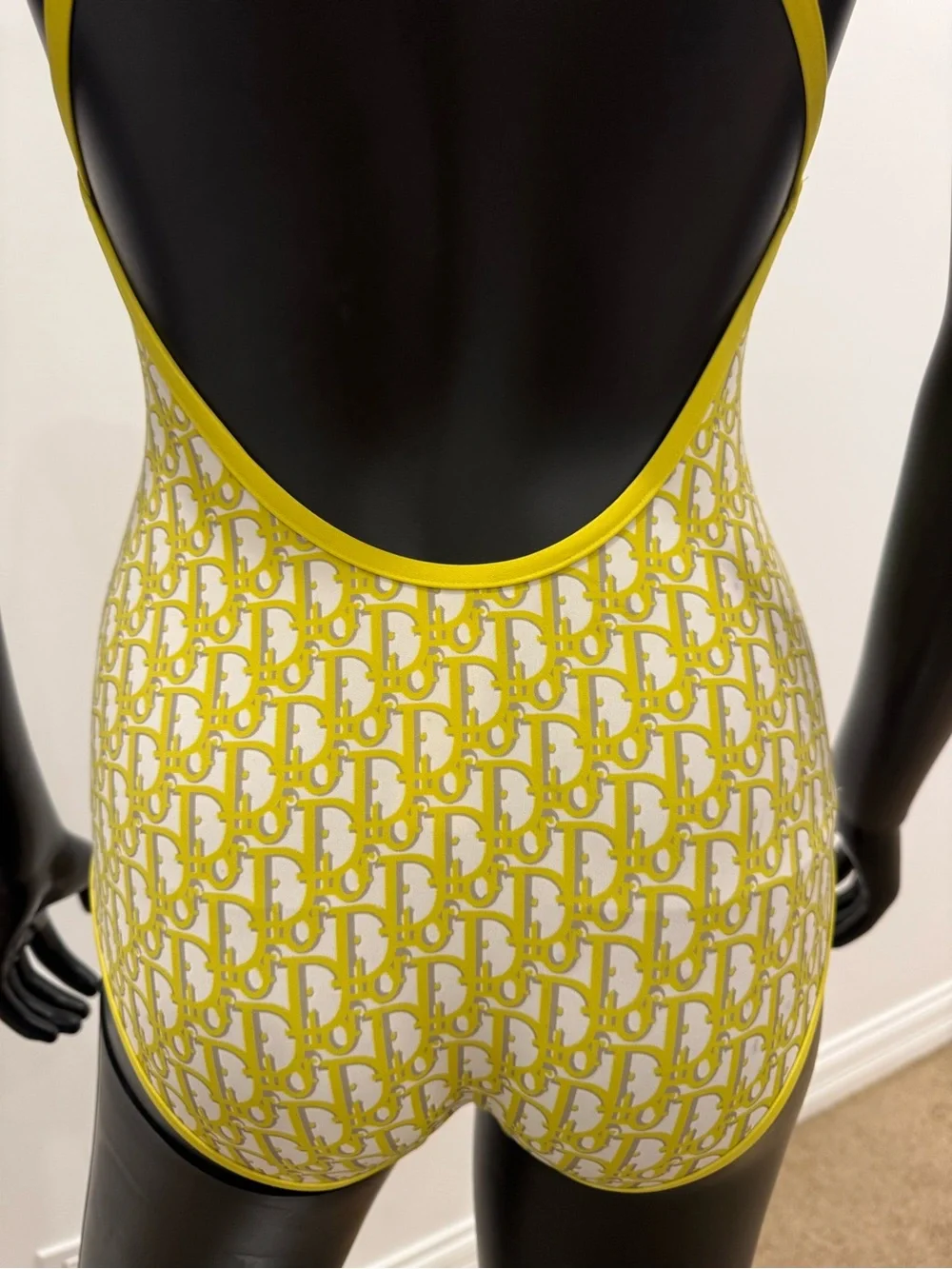 Christian Dior Dioriviera Limited Edition Yellow Oblique One Piece Swimsuit XS